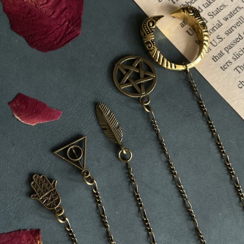 Pentagram Eye of God Feather Copper Healing Necklace Pentagram Eye of God Feather Copper Healing Necklace