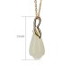925 Silver Plated Gold Hetian Jade Magnolia Abundance Pendant