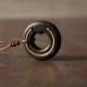 Zen Circle Ebony Wood Calm Necklace Pendant Zen Circle Ebony Wood Calm Necklace Pendant