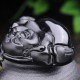 Laughing Buddha Black Obsidian Transformation Necklace
