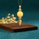 24K Gold Plated Amber Dorje Vajra Anxiety Necklace Pendant 24K Gold Plated Amber Dorje Vajra Anxiety Necklace Pendant