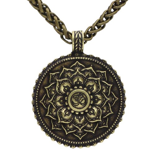 Six True Words Peace Flower Pattern Necklace