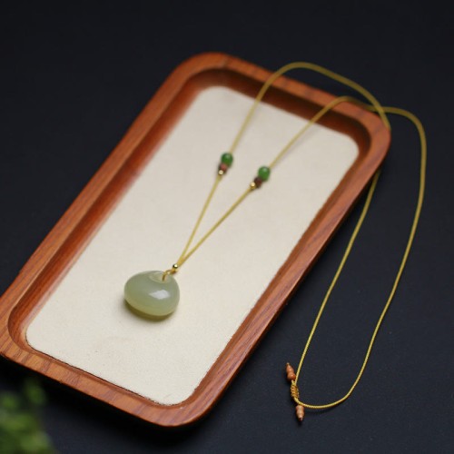 Hetian Jade Small Bag Prosperity String Necklace Pendant Hetian Jade Small Bag Prosperity String Necklace Pendant