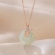 925 Sterling Silver Jade Zircon Butterfly Luck Necklace 925 Sterling Silver Jade Zircon Butterfly Luck Necklace