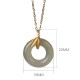 925 Silver Cyan Jade Bamboo Leaf Harmony Necklace 925 Silver Cyan Jade Bamboo Leaf Harmony Necklace
