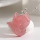 14k Gold Plated 925 Sterling Silver Strawberry Quartz Fox Healing Pendant 14k Gold Plated 925 Sterling Silver Strawberry Quartz Fox Healing Pendant