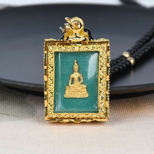 Obsidian Buddha Serenity Necklace