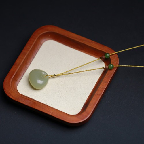 Hetian Jade Small Bag Prosperity String Necklace Pendant Hetian Jade Small Bag Prosperity String Necklace Pendant