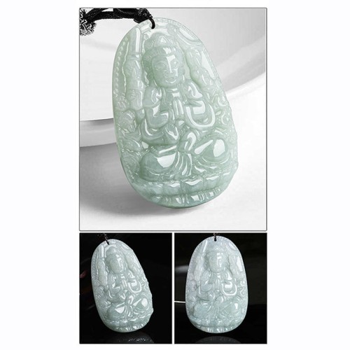 Chinese Zodiac Natal Buddha Jade Prosperity Necklace