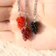 Garnet Red Agate Black Onyx Protection Necklace Pendant