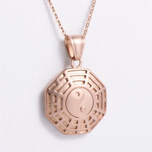 Bagua Yin Yang Titanium Steel Balance Necklace Bagua Yin Yang Titanium Steel Balance Necklace