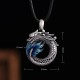999 Sterling Silver Year of the Dragon Peace Buckle Necklace