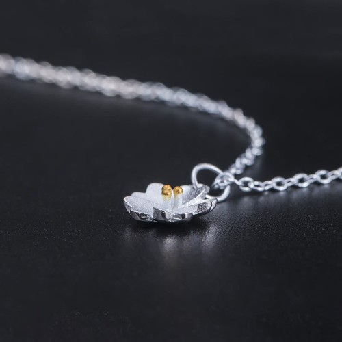 Sterling Silver Cherry Blossom Blessing Necklace Pendant Sterling Silver Cherry Blossom Blessing Necklace Pendant