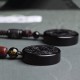 Black Obsidian Bagua Yin Yang Strength Necklace Black Obsidian Bagua Yin Yang Strength Necklace