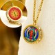 Tibetan Yellow God of Wealth Crystal Necklace