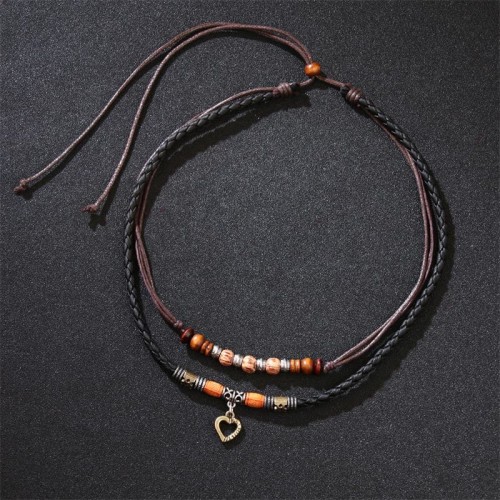 Heart Pattern Bead Healing Necklace Pendant Bracelet