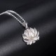 925 Sterling Silver Lotus Flower Pearl Wealth Necklace 925 Sterling Silver Lotus Flower Pearl Wealth Necklace