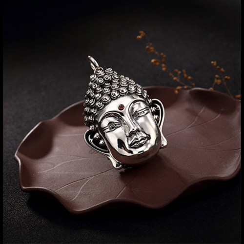925 Sterling Silver Buddha Head Compassion Necklace 925 Sterling Silver Buddha Head Compassion Necklace