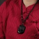 Black Obsidian Elephant Protection Key Chain Necklace Pendant
