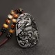 Black Obsidian Tiger Eye Dragon Phoenix Necklace Black Obsidian Tiger Eye Dragon Phoenix Necklace