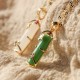 White Jade Bamboo Luck Necklace Pendant White Jade Bamboo Luck Necklace Pendant