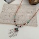Tibetan Crystal Copper Luck Tassel Necklace Tibetan Crystal Copper Luck Tassel Necklace