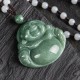 Laughing Buddha Cyan Jade Harmony Necklace Pendant Laughing Buddha Cyan Jade Harmony Necklace Pendant