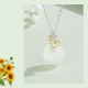 925 Silver Chalcedony Twelve Months Flower Harmony Pendant 925 Silver Chalcedony Twelve Months Flower Harmony Pendant
