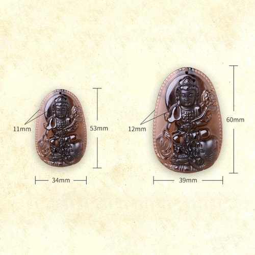 Chinese Zodiac Obsidian Protection Pendant