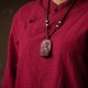 Chinese Zodiac Buddha Red Sandalwood Lotus Necklace