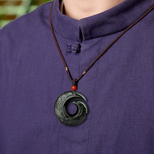 Hetian Cyan Jade Success Necklace Pendant