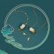 925 Silver Hetian White Jade Bamboo Leaf Necklace 925 Silver Hetian White Jade Bamboo Leaf Necklace