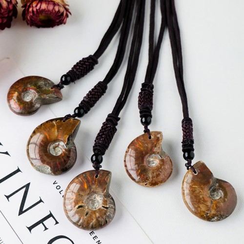 Natural Ammonite Fossil Meditation Healing Necklace Natural Ammonite Fossil Meditation Healing Necklace