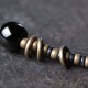 Ebony Dzi Bead Peace Couple Bracelet Necklace Ebony Dzi Bead Peace Couple Bracelet Necklace