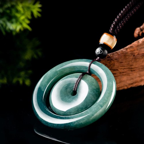 Jade Peace Buckle Luck Prosperity Pendant