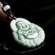 Laughing Buddha Jade Copper Coin Abundance Necklace