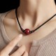 Cinnabar Bead Blessing Necklace Pendant Cinnabar Bead Blessing Necklace Pendant