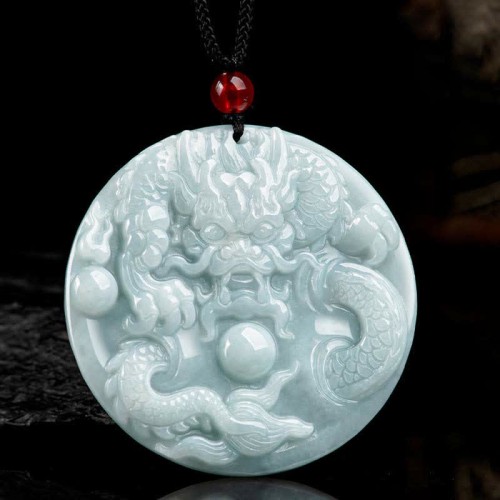 Flash Sale - Chinese Zodiac Dragon Jade Success Amulet Pendant