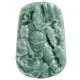 Natural Jade Guan Gong Wealth Amulet Necklace Natural Jade Guan Gong Wealth Amulet Necklace