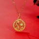 Sterling Silver Year of the Dragon Jade Luck Necklace Pendant