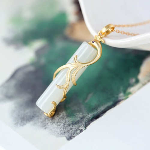 Jade Dragon Phoenix Protection Necklace Jade Dragon Phoenix Protection Necklace