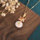 White Jade Fox Copper Coin Luck Necklace White Jade Fox Copper Coin Luck Necklace