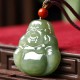 Laughing Buddha Hetian Jade Abundance Necklace