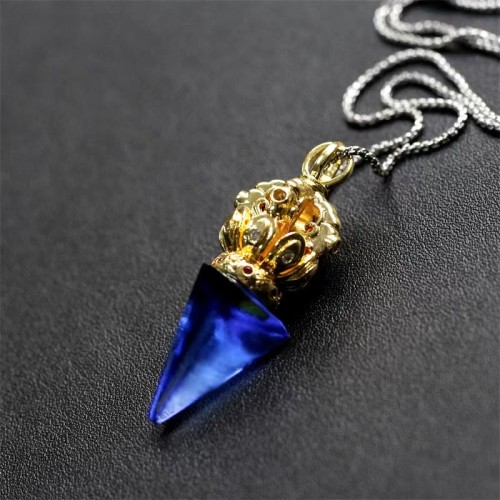 Tibetan Dorje Vajra Lotus Liuli Strength Necklace Pendant Tibetan Dorje Vajra Lotus Liuli Strength Necklace Pendant