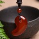 Red Agate Green Agate Moon Necklace Pendant