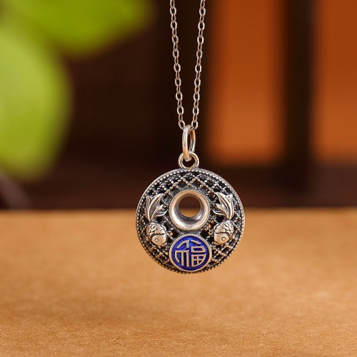 Koi Fish Lotus Peace Buckle Wealth Necklace Pendant Koi Fish Lotus Peace Buckle Wealth Necklace Pendant