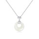 White Jade Peace Luck Necklace Pendant
