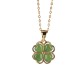 925 Silver Hetian Jade Four Leaf Clover Necklace 925 Silver Hetian Jade Four Leaf Clover Necklace