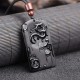 Black Obsidian Dragon Phoenix Success Necklace