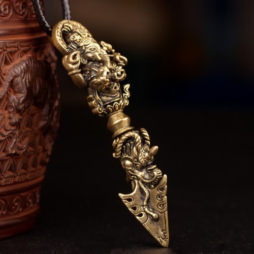 Tibetan Ganesh Elephant God of Wealth Vajra Pendant Tibetan Ganesh Elephant God of Wealth Vajra Pendant